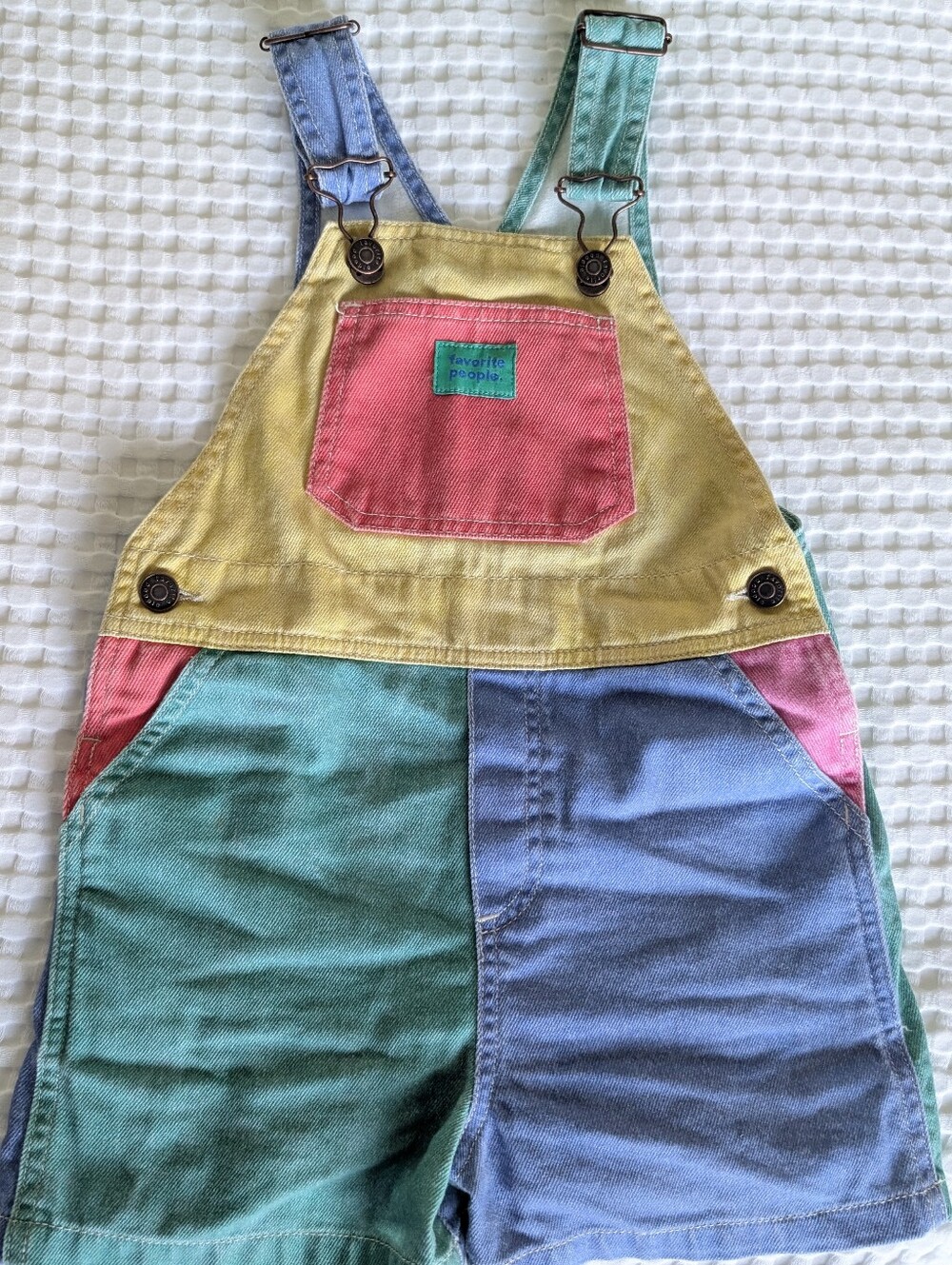 Favorite People Color Block Shortalls